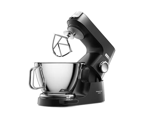Kenwood KVC85.004.BK Titanium Chef Baker Robot pâtissier, 4 accessoires pour pétrir, fouetter et mélanger, bols de 5L et 3,5L, couvercle anti-éclaboussures - Image 4
