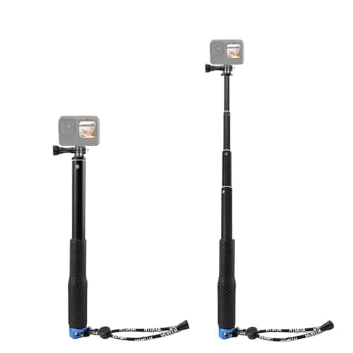 Selfie Stick, 49 cm Waterproof Pole for GoPro Selfie Stick Telescopic Action Selfie Stick Telescopic Waterproof Adjustable Monopod Stick Handle Anti-Slip Stick for Sports Cameras - Image 8