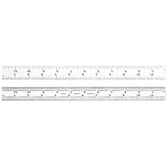 Starrett 604R-12 Spring Ruler Hardened Steel with Graduations cm Graduations, 4R, 12" Length, 1" Width, 3/64" Thickness