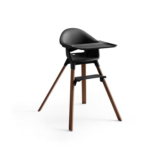 Stokke Clikk High Chair, Black/Warm Brown, All-In-One Highchair with Tray + Harness - Lightweight, Durable, Ergonomic and Easy to Carry - Usable for 6-36 Months, Up to 15 kg - Image 4