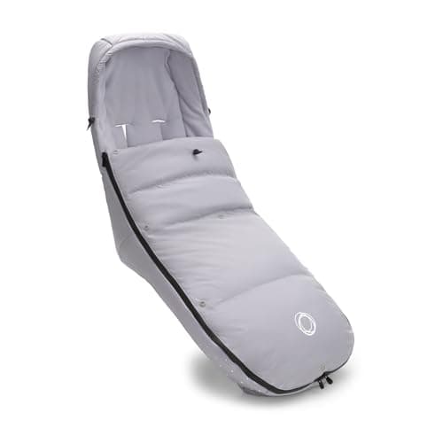 Bugaboo Winter Footmuff - Essential Accessory for Pushchair with Hood, Shoe Protector and Two-Way Zip - Grey Mist - Image 2
