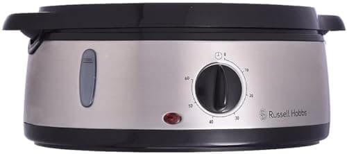 Russell Hobbs Cook@Home Steamer [Large Capacity] (800 W, 9 L, 3 Levels, 1 Rice Cooker Basket + 6 Egg Holders Included, Digital Screen, Programmable Timer, 3 Baskets Without BPA) 19270-56 - Image 6