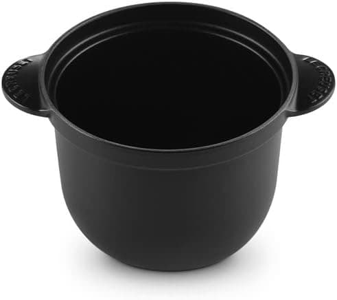 Le Creuset Le Creuset Enamelled Cast Iron Casserole Dish with Lid and Sandstone Interior, 18 cm, 2 Litre, Matt Black, 41110180000460