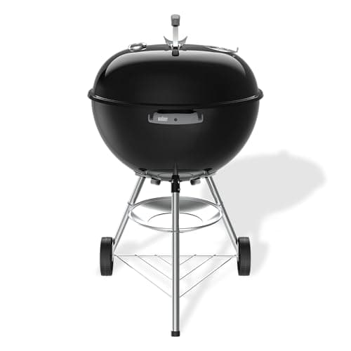 Weber Bar-B-Kettle barbecue à charbon (version 2026) / couvercle et cuve émaillés, grille de 57 cm, thermomètre intégré, bac à cendres, trépied avec roulettes, noir/argent - Image 3