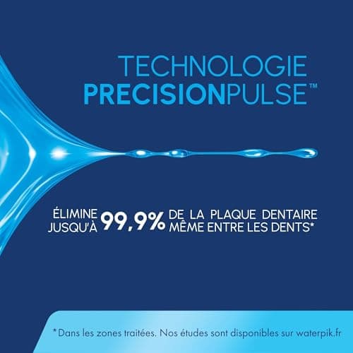 Waterpik WF-20 Pulse, Cordless Water Flosser, Recommended by UFSBD, Rechargeable Dental Jet, Removes Plaque, 2 Pressure Levels, 45 Seconds Cleaning, 2 Tips Included, Waterproof, White - Image 4