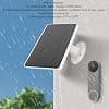 Solar Panel Power Supply for Google Nest, Eufy Doorbell 2K, IP66 Waterproof Solar Panel with 5V 10W Cable, for Ring Video Doorbell 2, 3, 3+, 4 Plus - Image 5