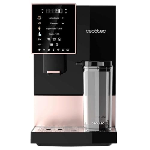 Cecotec Machine a Cafe Grain Cremmaet Compactccino Black Rose.19 barres,Thermoblock, Grains de café fraîchement moulus avec Plug&Play,Réservoir de café de 150gr avec moulin, 1,1 L d'eau,400ml de lait - Image 4