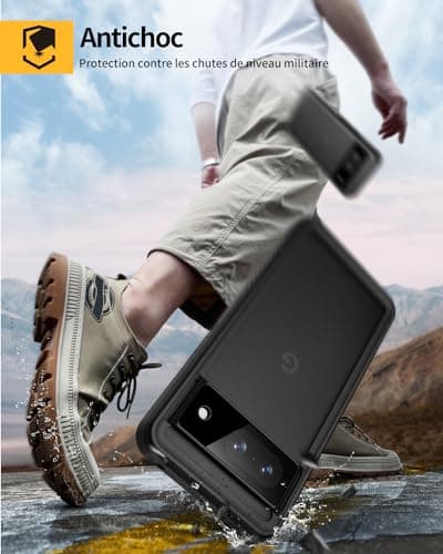 Lanhiem Google Pixel 8 Waterproof Case - Shockproof Unbreakable 360 Degree Full Body [with Screen Protection+Camera] IP68 Waterproof Military Construction Site Dustproof Waterproof Pouch for Pixel 8 - - Image 4
