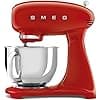 Smeg, SMF03RDEU Pastry Processor, 10 Speed Levels, Step-On Function, Bowl 4.8 L, Safety Motor Lock, 3 Beaters, Hook and Lid Supplied, 800 W, Red - Image 3