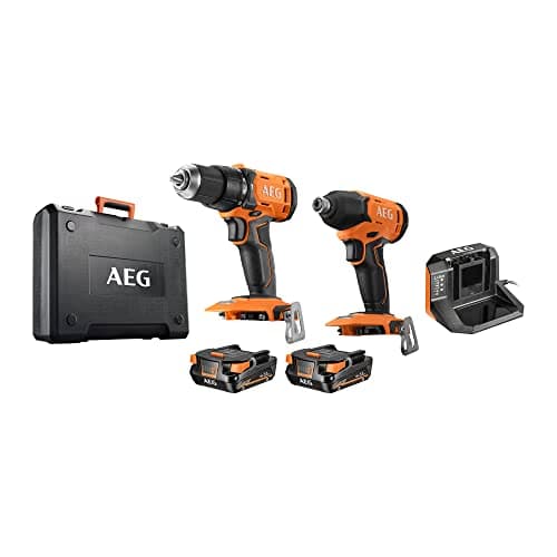 AEG - Compact impact drill, impact driver, 2 x 2.0 Ah batteries, charger, case, 17 pieces box - Image 2