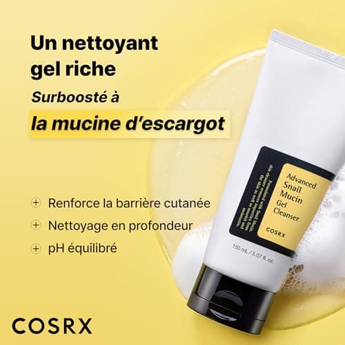 COSRX Advanced Snail Mucin Gel Cleanser, 150 mL | Gel nettoyant quotidien riche pour peau sèche et sensible | Soin de la peau coréen, non testé sur les animaux, sans parabènes, Korean Skincare - Image 4