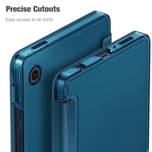 FINTIE Case for Samsung Galaxy Tab A11 8.7 Inch 2025 and Galaxy Tab A9 8.7 Inch 2023, Slim Transparent Frosted Hard and Light Case, Peacock Blue - Image 6
