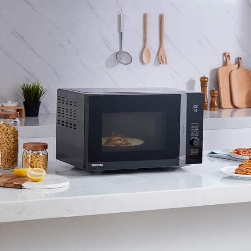 Toshiba Microwave 20L MV-AM20T(BK), 800W, 12 Automatic Menu, 5 Power Levels, LED Bulb, Removable Turntable, Easy Defrost, Black - Image 6