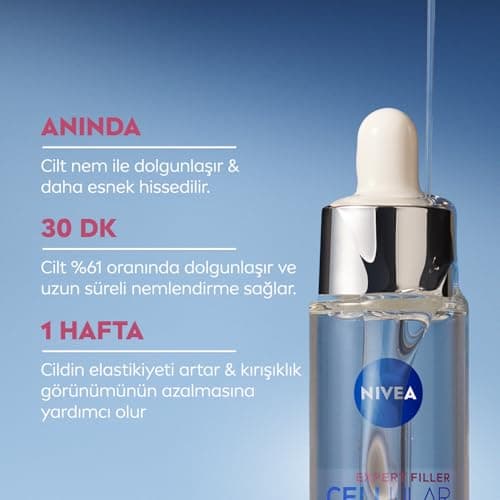 NIVEA Sérum Hyaluronique Repulpant Cellular Expert Filler (30 ml), Sérum Léger et à Absorption Rapide, Sérum Anti-Rides Non Adhésif avec 20% d'Élixir Hydra - Image 5