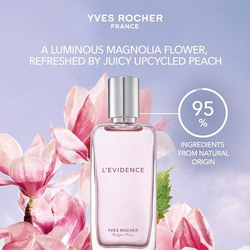 Yves Rocher L'EVIDENCE - Eau de Parfum Femme - Parfum Chypré doux, frais et floral avec magnolia, pêche et patchouli - Parfum élégant et longue durée - 50 ml - Image 4