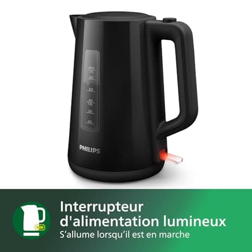 Philips Series 3000 Kettle, 1.7 l Spring Lid, Flat Heating Element, Indicator Light, Removable Filter, Multiple Security Systems, Black (HD9318/20) - Image 7