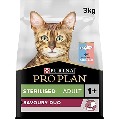 PURINA PRO PLAN | Savoury Duo | Complete Food for Sterilised Adult Cats | Promotes Urinary Well-Being, High Protein | Cod, Trout | Dry Food | Cat | Bag | Pack of 4 x 3 kg - Image 3