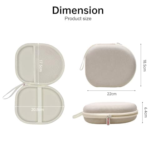 XANAD Sony WH-CH720N Wireless Bluetooth Headset Case for Sony WH-CH720N Beige - Image 4