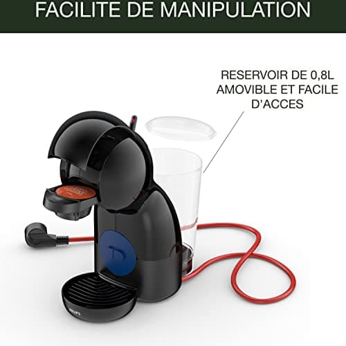 Krups Nescafé Dolce Gusto Coffee Capsule Machine, Pressure 15 Bars, Coffee Pod Machine, Cold or Hot Multi-Drinks, Intuitive, Compact, Eco Fashion, Piccolo XS Noire YY4202FD - Image 7