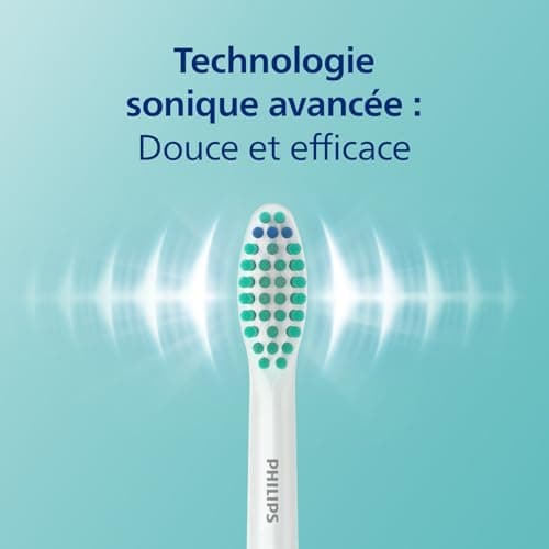 Philips Sonicare 3100, Brosse à dents électrique sonique, capteur de pression et minuterie, noir, modèle HX3671/14 - Image 5