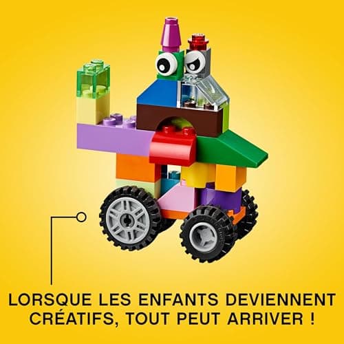 LEGO 10696 Classic La Boîte de Briques Créatives, Jouet et Ensemble de Rangement avec Briques, Roues, Fenêtres, Idée Cadeau Anniversaire, Enfants 4 Ans - Image 7