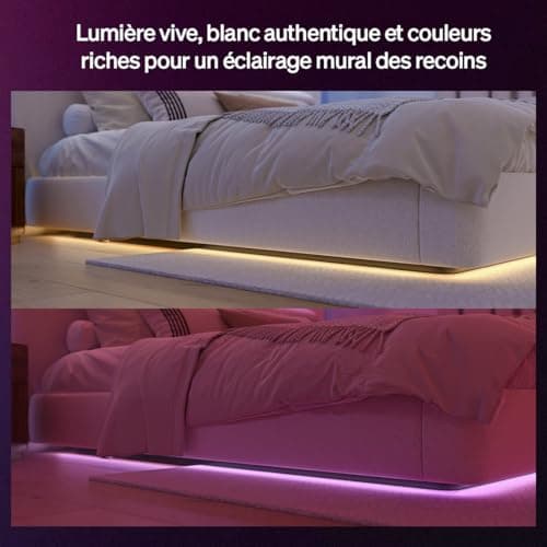 Philips Hue Flux LED Strip, 1200 lm, 5 m, WACA, Flexible Indoor Lighting, Chromasync Colours, RGBWWIC, Cuttable, Extendable, Reusable, Voice and App Control - Image 5