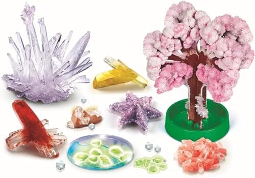 Clementoni | Science & Game – Mega Crystals for Kids 8+ | Colorful and Phosphorescent Crystallization Kit with 3D Tree, Molds and Chemicals | Chemistry and Minerals Educational Game - Image 5