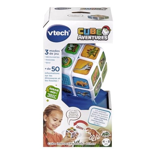 VTech - Dinosaur Adventure Cube, 2x2 Interactive and Talking Magic Cube, Puzzle and Speed Game, Dinosaur Educational Toy, Gift for Children from 4 to 8 Years Old - Image 6