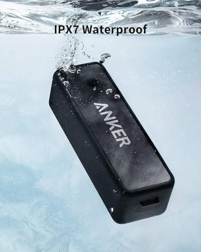 Soundcore Anker 2 Enceinte Bluetooth, Enceinte Bluetooth Puissante sans Fil avec Basses Puissantes, Autonomie de 24 Heures, Porté de 20 m, Etanche Waterproof IPX7 et Microphone Intégré - Image 4