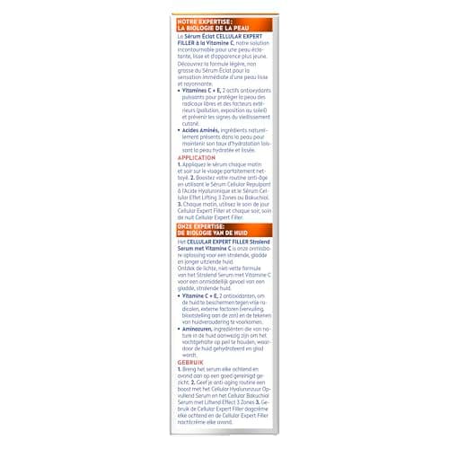 NIVEA Cellular Expert Filler Vitamin C Radiance Serum (1x 30ml) - Face Serum Enriched with Vitamin C & E and Amino Acids - Concentrated Care for a Luminous Complexion - Image 3