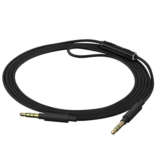 GEEKRIA Audio Cable with Mic Compatible with Sony WH-XB910N, XB900N, 1000XM5 Cable, Replacement Nylon Braided 3.5mm Stereo Cord with Built-in Microphone and Volume Control (4ft/1.2m) - Image 3