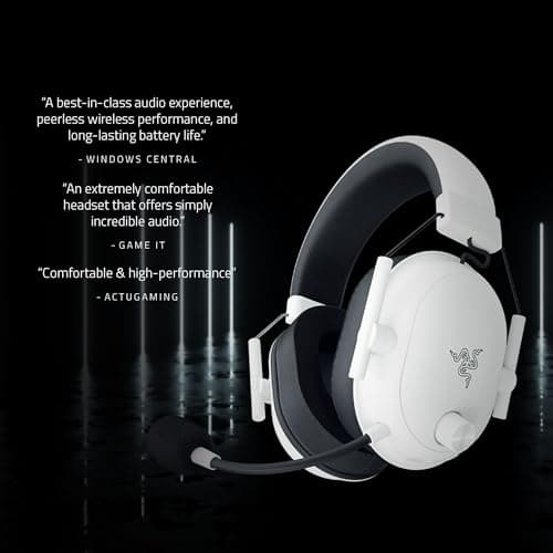 Razer Blackshark V2 Hyperspeed for PC - Ultralight E-Sports Wireless Gaming Headset 280g (Super Wide Band Microphone, 50mm Triforce Speaker, Sound Insulation Foam) White - Image 4