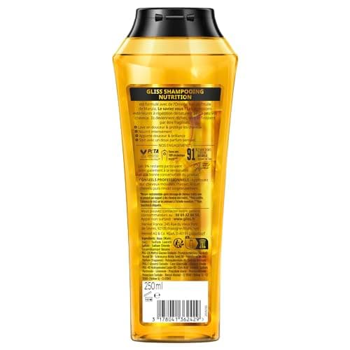 GLISS - Schwarzkopf - Nutrition Shampoo - Precious Oil - Silicone-Free - Nourishes - Provides Softness & Shine - Dry & Coarse Hair - 100% Stronger Hair - Normal Care - 250ml - Image 3
