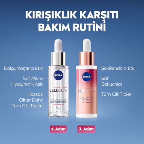 NIVEA Sérum Hyaluronique Repulpant Cellular Expert Filler (30 ml), Sérum Léger et à Absorption Rapide, Sérum Anti-Rides Non Adhésif avec 20% d'Élixir Hydra - Image 8