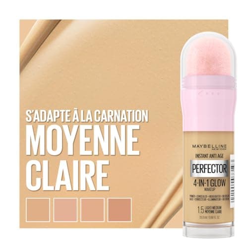 Maybelline New York - 4-in-1 Illuminating Complexion Perfector - Base/Concealer/BB Cream/Highlighter - Instant Glow Perfector 4-in-1 Foundation - Shade: Light Medium (1.5) - 20 ml - Image 3