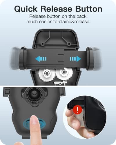 APPS2Car Car Phone Holder, Windshield Dashboard Mount, Adjustable Long Arm Gooseneck Mobile Cradle, Hands-Free Air Vent Holder Universal iPhone 13/12/11 Samsung - Image 4