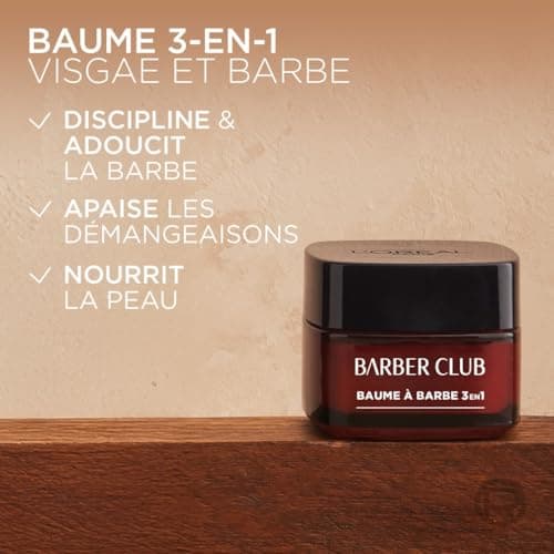 L'Oréal Men Expert BarberClub- Crème Nourrissante pour Barbe & Visage - Texture Légère & Non Grasse - Absorption Rapide - À l'Huile Essentielle de Bois de Cèdre - 50 ml - Image 5