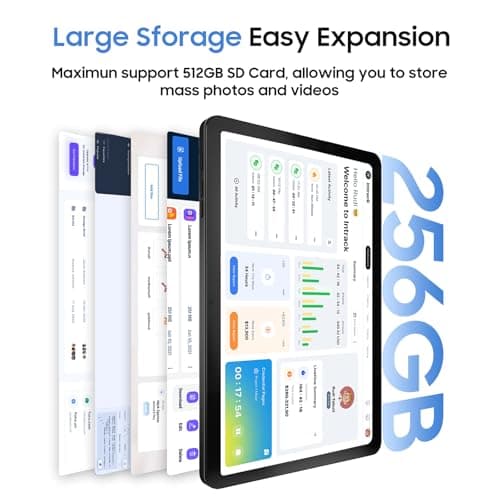 Tablet-2025 | 10" HD Display | Android 15 | Octa-Core Processor for Gaming |13MP + 5MP | 6000mAh | 8GB RAM+128GB ROM (Expandable to 2TB) | Ultra-Fast 5G Wi-Fi | Black - Image 5