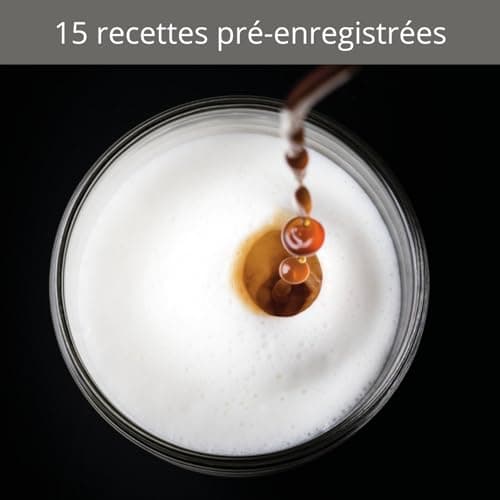 Krups Evidence Coffee Bean Machine, 2 simultaneous cups, OLED screen, 15 pre-recorded drinks, Extra shot for more intensity, Automatic cleaning, Made in France EA891D10 - Image 5