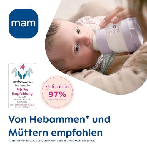 MAM Easy Start Starter Kit 0+, Unique Anti-Colic Self-Sterilising Anti-Colic, Blue-Beige - Image 6