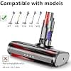 EUARY Brush Compatible with Dyson V7 V8 V10 V11 V15 (with 4 LED Lights) Replacement Brush Head for Carpet, Parquet, Tile, Spazzola (Pure Silver, Silver) - Image 4