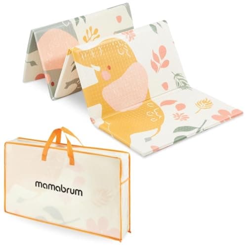 Mamabrum Double Sided Foldable Baby Foam Play Mat – 180 x 120 x 1 cm, Children's Play Mat, Exotic Elephants/Soft Grey, Non-Slip, Waterproof - Image 7