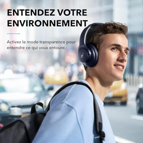 Soundcore Q20i Active by Anker, Active Hybrid Noise Cancelling Bluetooth Headphones, Over Ear Headphones, Up to 40 Hours of Battery Life in ANC Mode, Hi-Res Audio, Deep Bass, Customisation via App - Image 7