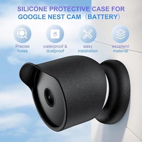 Silicone Protective Case Compatible with Google Nest Cam Outdoor Indoor Security Camera (Battery) Waterproof Dustproof Case for Google Nest Cam (Battery) - Image 6