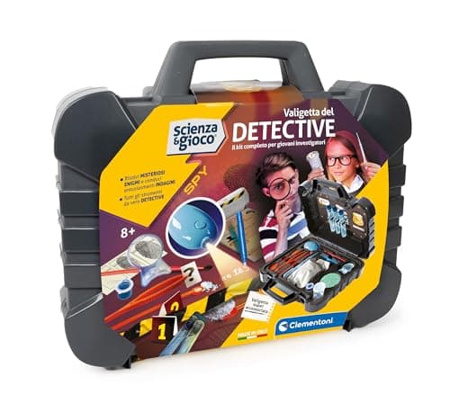 Clementoni Science & Jeu Lab – Detective's Case, Investigator Kit for Children 8 Years, Scientific Game with Flashlight, Enlargement Lens and Other Tools, Made in Italy, 19386 - Image 2