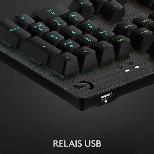 Logitech G 512 Mechanical Gamer Keyboard, Illuminated RGB LIGHTSYNC, Touch Switches GX Brown, Aluminium Alloy 5052, Full Function Keys, USB Relay, French AZERTY – Black - Image 6
