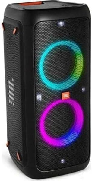 JBL PartyBox 310 Wireless Bluetooth Speaker with Built-in Dynamic Lighting, Karaoke Mode, Powerful Bass and JBL App Support - Black
