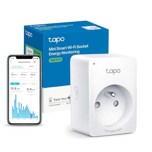 Tapo Prise Connectée WiFi, Suivi de consommation, 16A Type E, Compatible avec Alexa, Google Home et SmartThings, Contrôler Le radiateur, Le Chauffage, Économie d'énergie, P110(FR) - Image 3