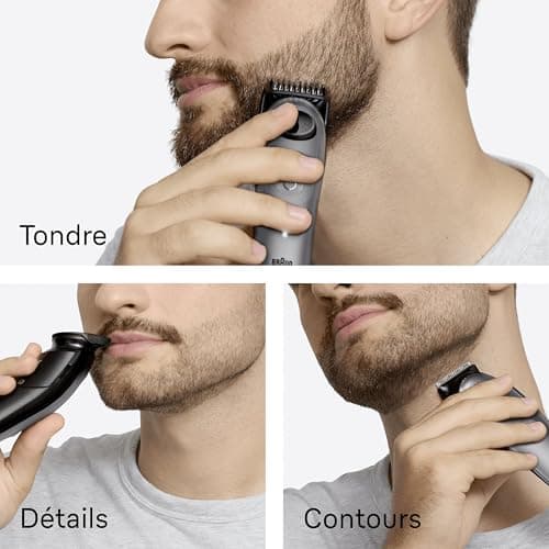 Braun Series 5 Beard Trimmer + 9 Styling Tools, Ultra-Sharp Blade, 120 Min Runtime, 40 Lengths, Waterproof, Precision Wheel and Lock, BT5565, Grey - Image 7