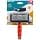 Ferplast Carde Brush for Dogs - Medium to Long Bristles - Angled Bristles & Rounded Stainless Steel Heads - Soft Ergonomic Handle - Extra Comb Included - Size L, Red - Image 3